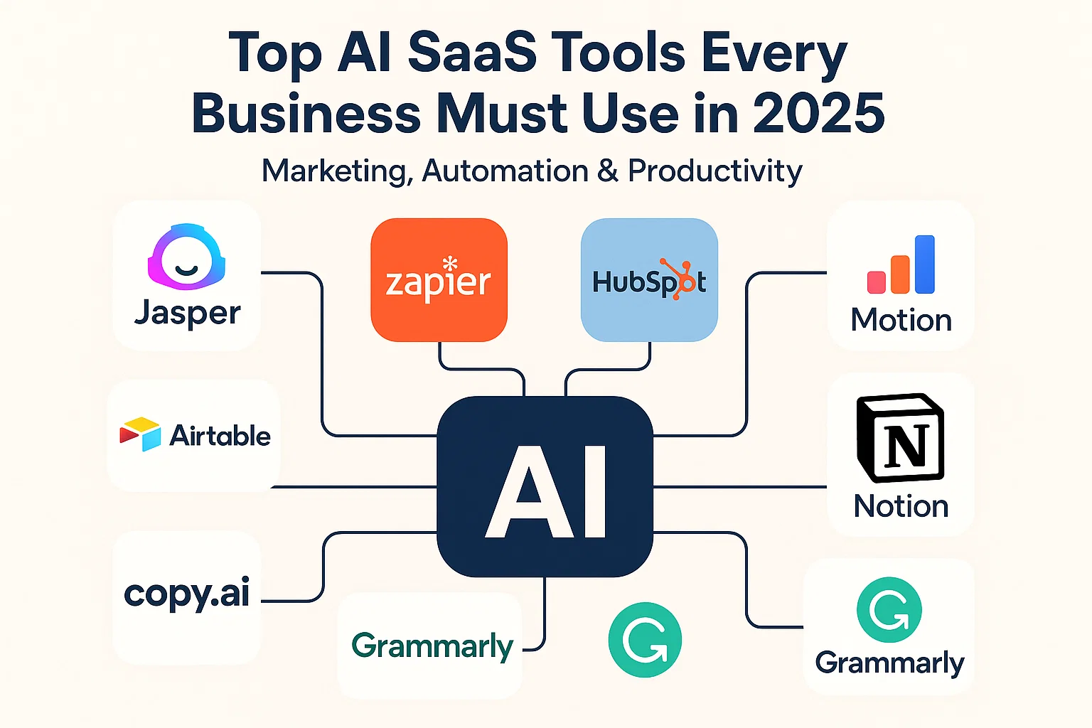 Top AI SaaS Tools Every Business Must Use in 2025 (Marketing, Automation & Productivity) Thumbnail
